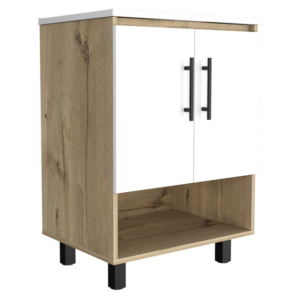 Mueble Optimizador Lavamanos Bath Bi Color Duna y Blanco Para Baño